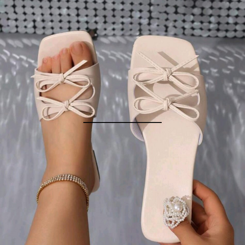 BowKnot Solid Color Slip On