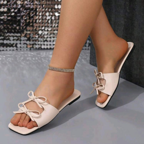 BowKnot Solid Color Slip On