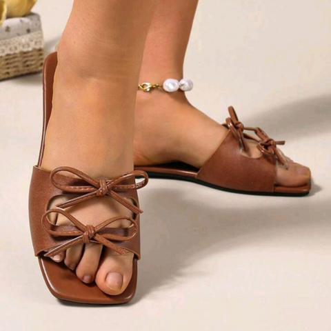 BowKnot Solid Color Slip On