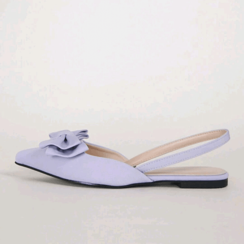 Bow Decor Slingback Pointed Mule