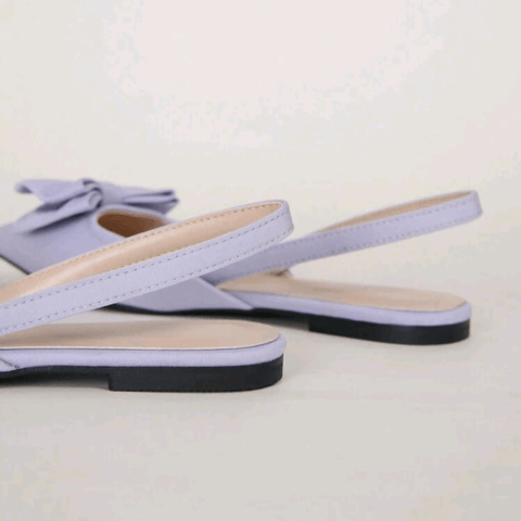 Bow Decor Slingback Pointed Mule