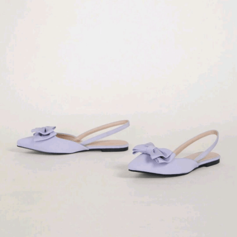 Bow Decor Slingback Pointed Mule