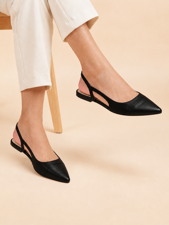 Closed Half Toe Pointed Mule