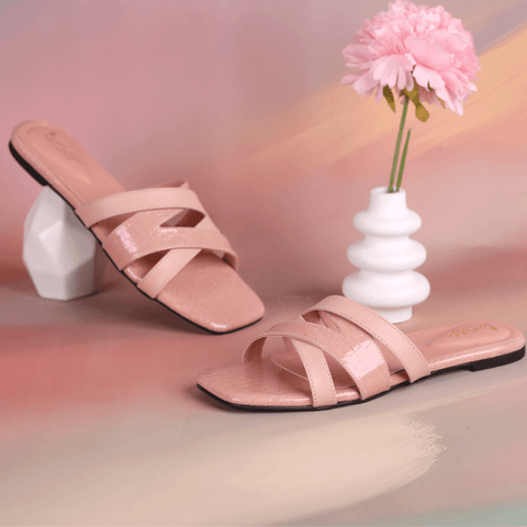 Cross Croc Open Toe Flat Slipper