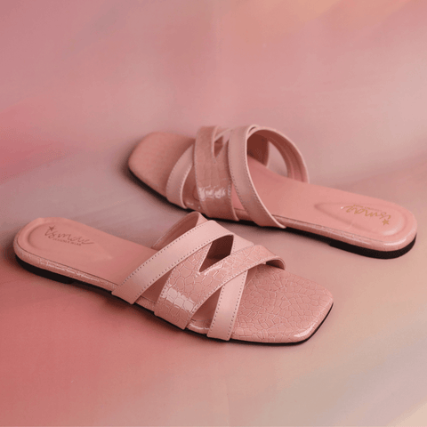 Cross Croc Open Toe Flat Slipper