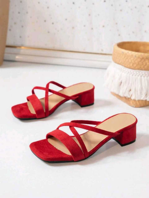 Cross Suede Slippers