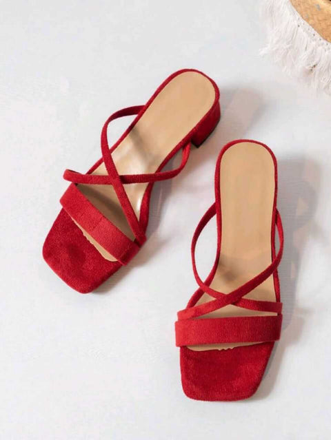 Cross Suede Slippers