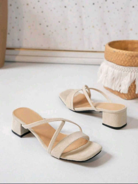 Cross Suede Slippers