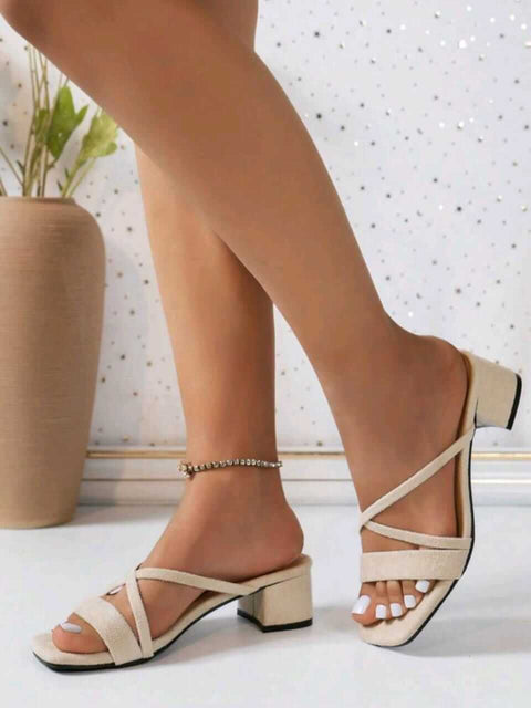 Cross Suede Slippers