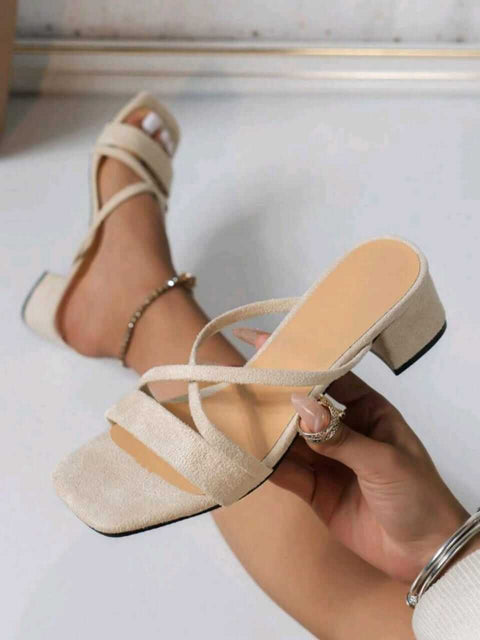 Cross Suede Slippers