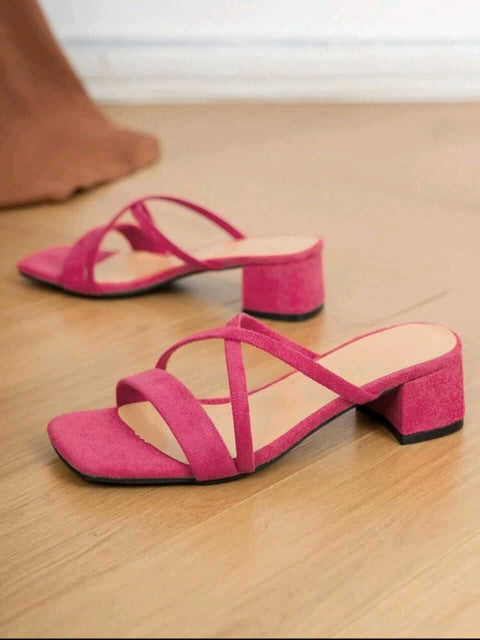 Cross Suede Slippers