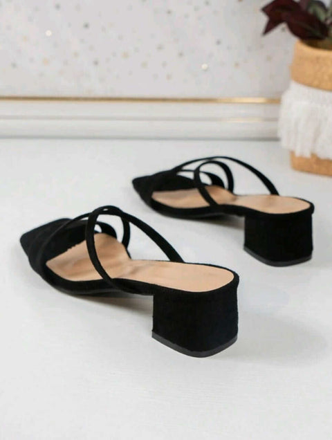 Cross Suede Slippers