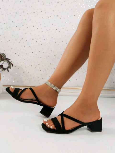 Cross Suede Slippers