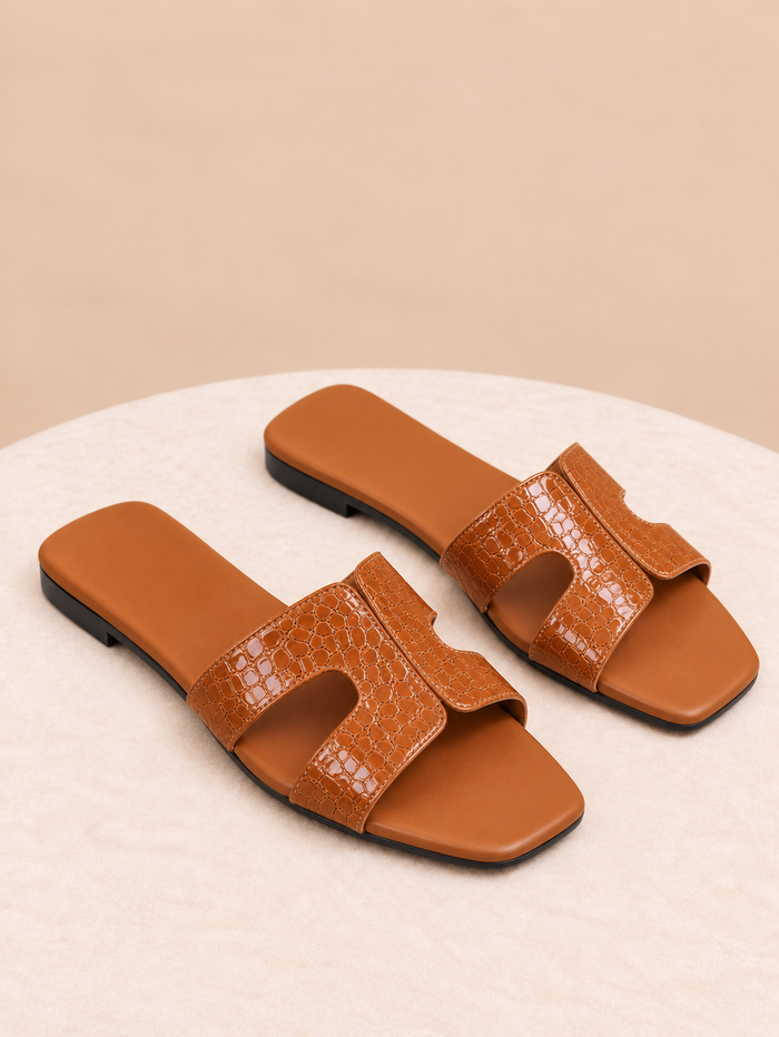 Minimalist Croc Flat Slides