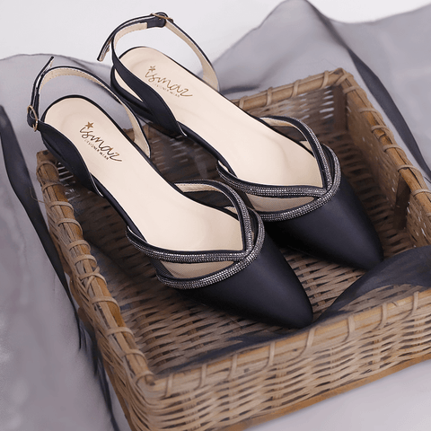 Net Decor Slingback Pointed Mule