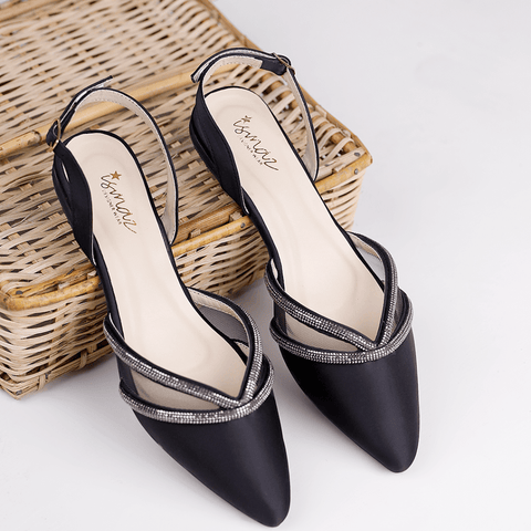 Net Decor Slingback Pointed Mule