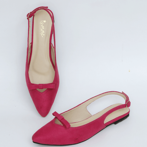 Single Bow Suede Pointed Mule