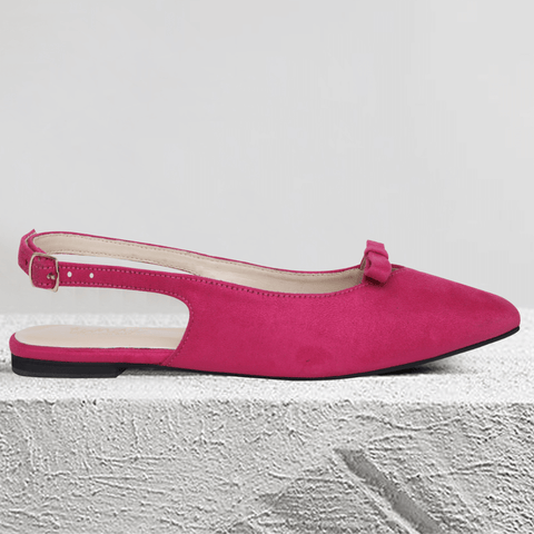 Single Bow Suede Pointed Mule