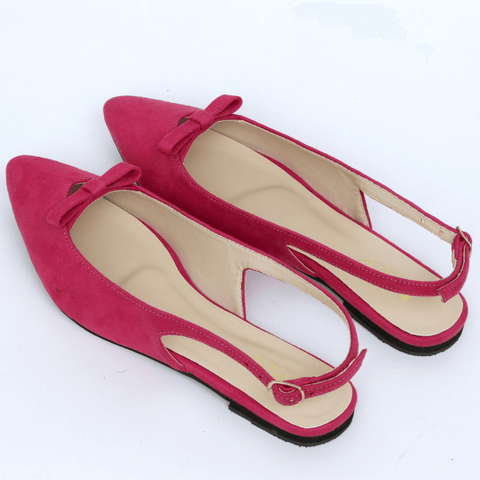 Single Bow Suede Pointed Mule