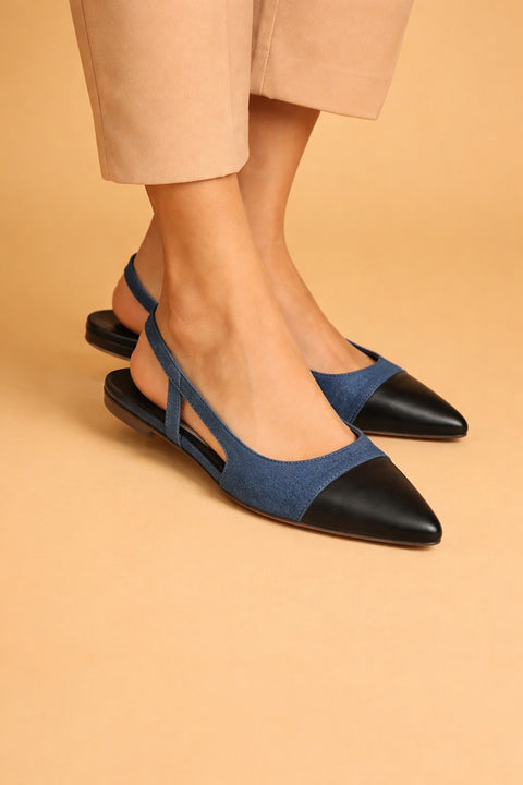 Closed Half Toe Pointed Mule