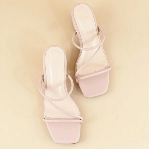 Chunky Heeled Mule Sandals